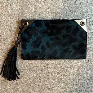 Henri Bendel cow hide clutch